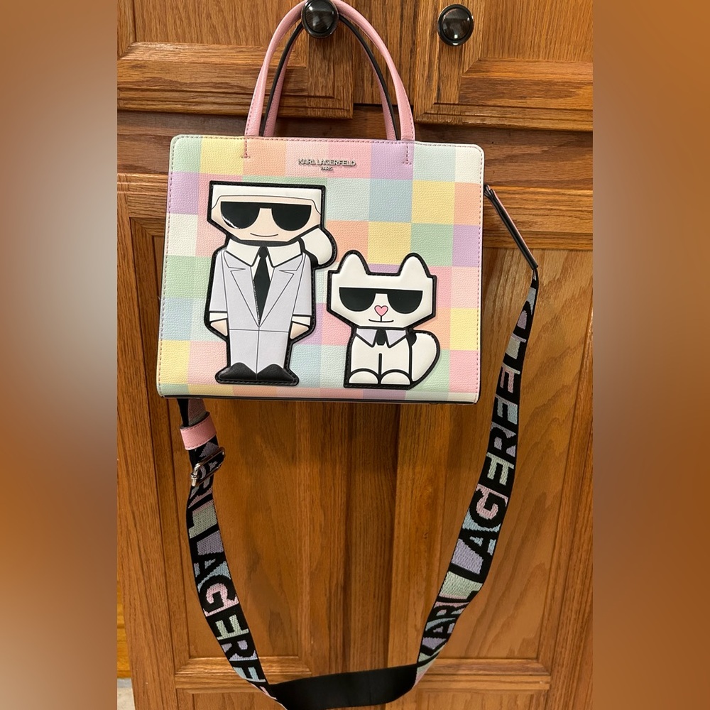 Karl Lagerfeld Maybelle Pastel Satchel NWOT